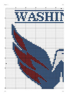 Washington Capitals Logo Cross Stitch Pattern