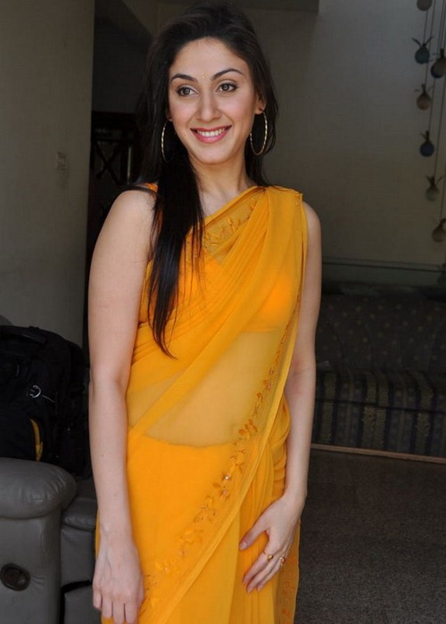 Manjari Fadnis Yellow Sarree Sexy Wallpapers  