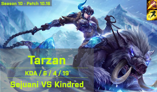 Tarzan Sejuani JG vs Kindred - KR 10.16