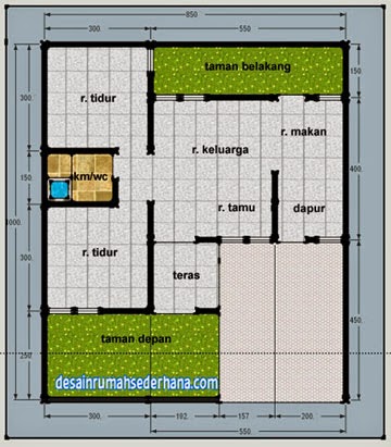 Contoh Denah Rumah Untuk Luas Tanah 120 M2  Desain Rumah 