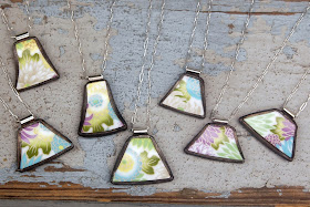 broken china pendants