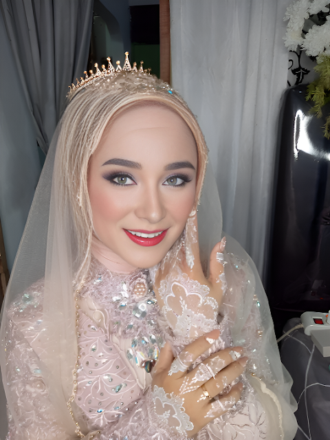 Make up pengantin muslimah adat nasional dengan hijab