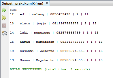 Kelas Informatika - Output Select Data Java Netbeans