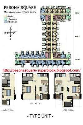 pesona square tipe unit