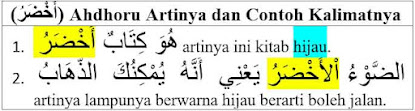 (أَخْضَرُ) Ahdhoru Artinya dan Contoh Kalimatnya