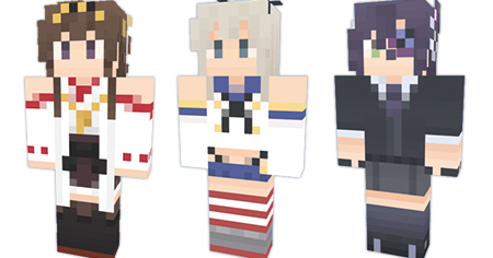 Minecraft Skins 金剛 島風 天龍 艦これ