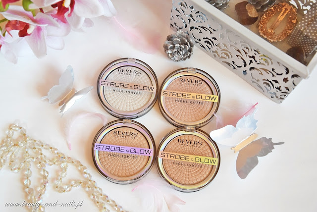 Puder rozświetlający STROBE & GLOW HIGHLIGHTER II set - Revers Cosmetics.