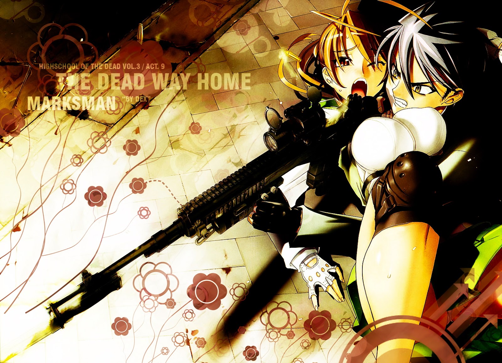 of the Dead HOTD Takashi Komuro Rei Miyamoto Anime Gun HD Wallpaper ...