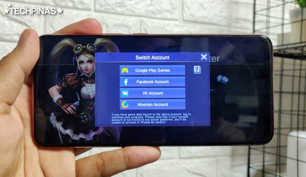 Mobile Legends Bang Bang Log-in Page, Mobile Legends Switch Account