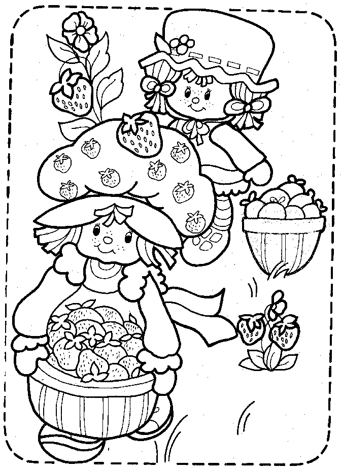  Gambar  Mewarnai  Strawberry  Shortcake Color35 Gambar  Kartun 