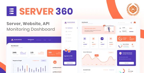 Download Server Monitoring Admin Dashboard Template 