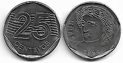 Moeda de 25 centavos, 1994