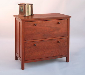 cherry wood lateral file cabinet - Craftsman style