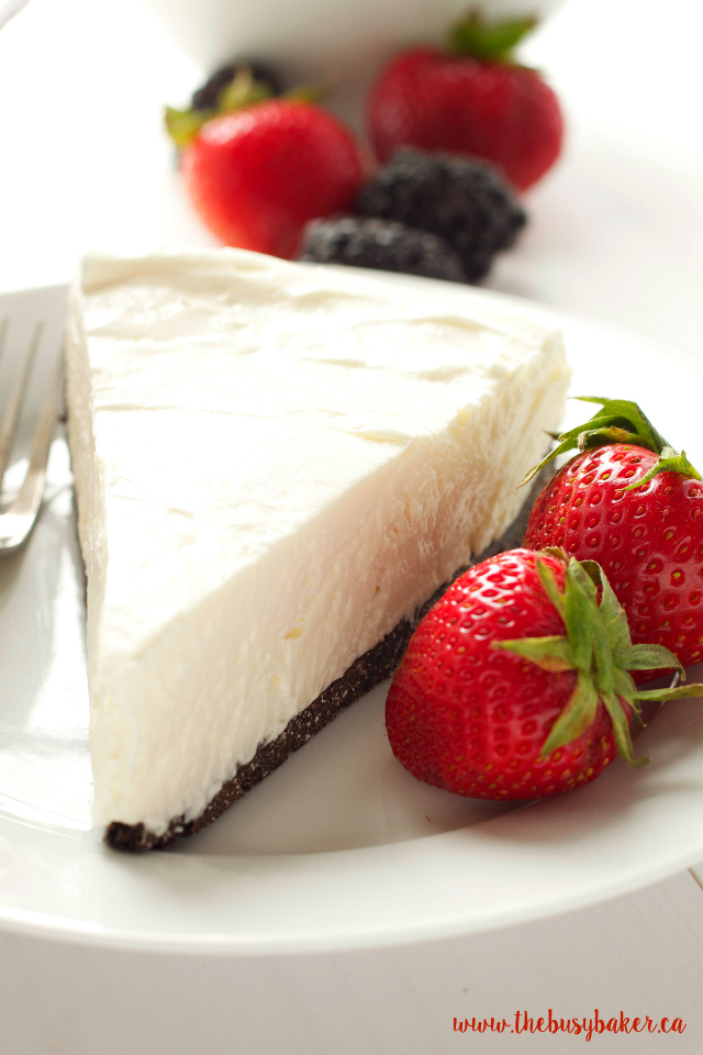 Classic No Bake Cheesecake - The Busy Baker