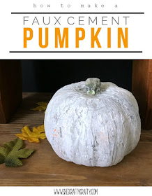 How to make a Faux  Cement Pumpkin