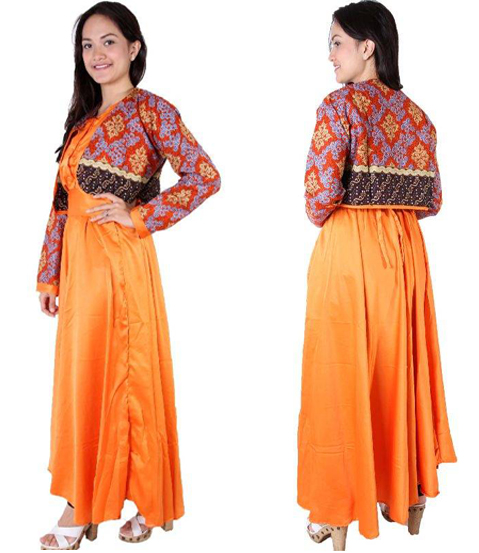 model baju gamis batik cardigan