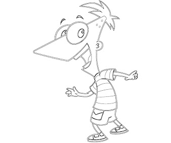 #1 Phineas Flynn Coloring Page