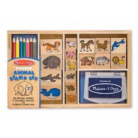 Pre-kindergarten toys - Melissa & Doug Animal Stamp Set