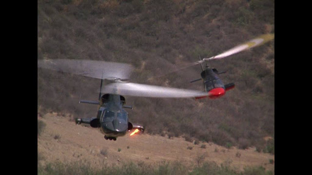 Airwolf and Redwolf in dog fight