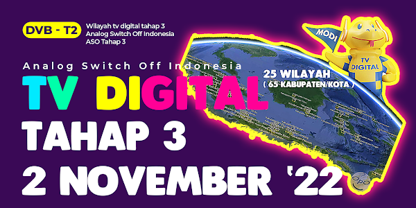 Daftar wilayah siaran tv digital indonesia Analog Switch Off ( ASO ) Tahap 3