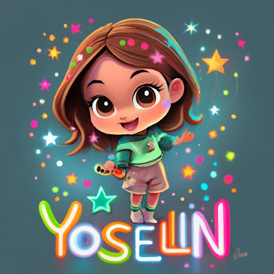 bella imagen 3d para niña con nombre Yoselin