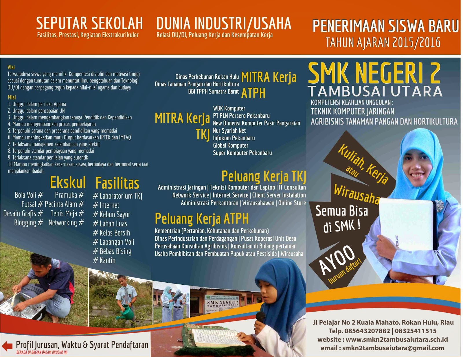 Contoh brosur penerimaan siswa baru smk - TKJ SMK ~ Materi 