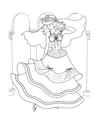 Wedding Dress Princess Coloring Pages PRINT THIS PAGE