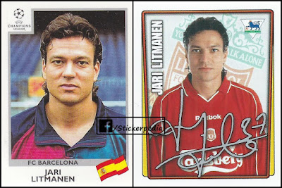 Jari Litmanen Liverpool 2001-02 Merlin stickers