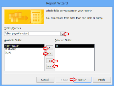 Select the data source and fields