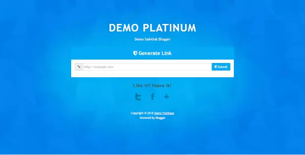 SafeLink Platinum Blogger Template Download Free