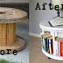 DIY Coffee Table and bookshelf made of Cable Spool 