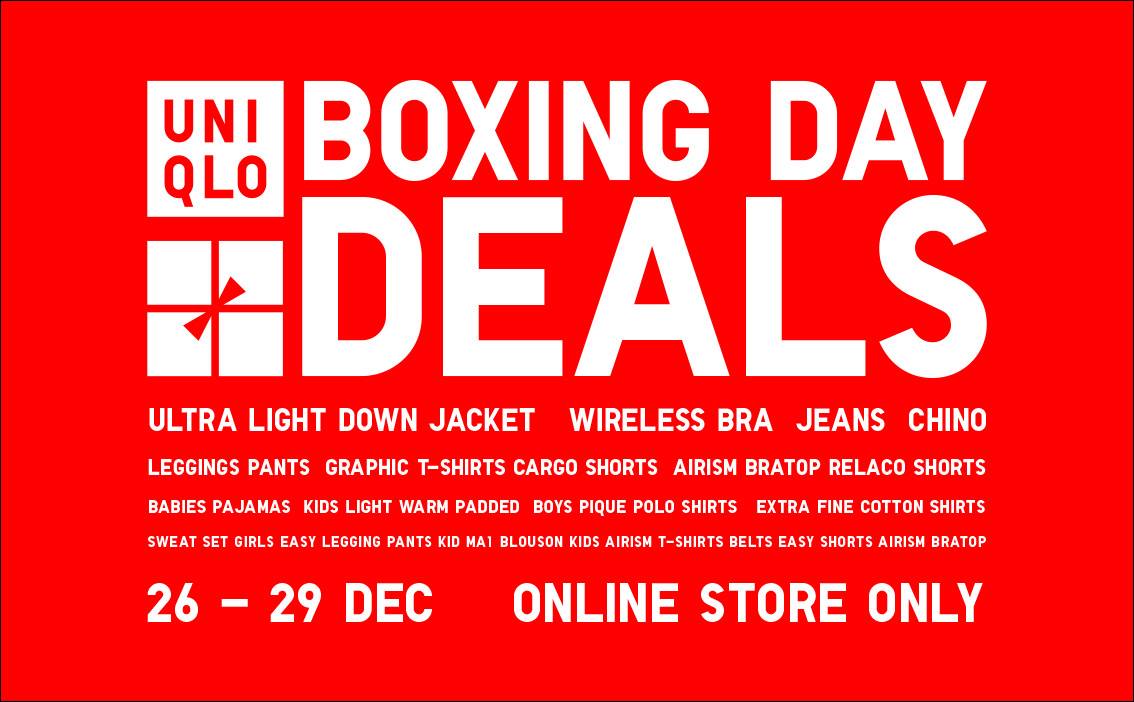  Uniqlo  Boxing Day Sale Discount Offer Deals Online Store 