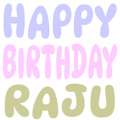 Happy Birthday Raju (Sticker)