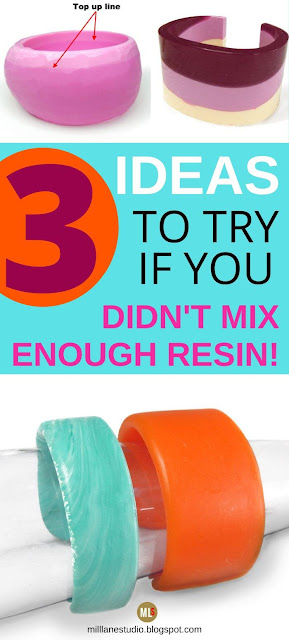 3 Ideas to try if you haven't mixed enough resin inspiration sheet
