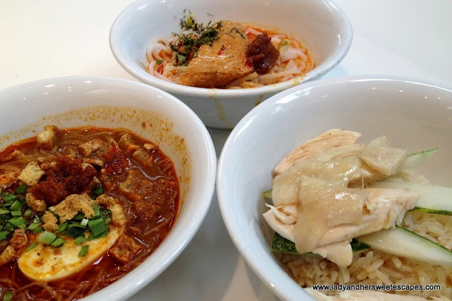 Mee Siam, Lakse and Hainanese Rice in Changi Airport Singapore