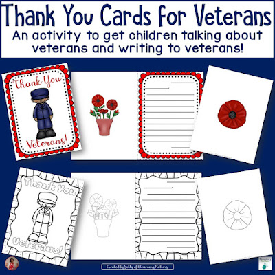 Thank you Veterans! This blog post has several videos, resources, and ideas for teaching the importance of Veterans Day, including a freebie!