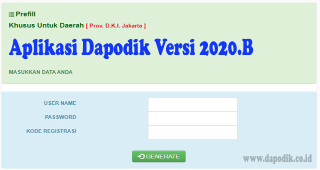 Ketentuan Generate Ulang Aplikasi Prefill Rapor Dapodik Versi 2020.B