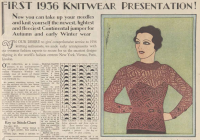 The Vintage Pattern Files: 1930s Free Knitting Pattern -  Continental Jumper