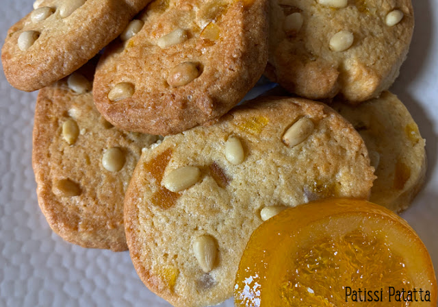 Recette de cookies, cookies maison, cookies fruits confits, cookies pignons de pin, cookies sans chocolat, fruits confits de Provence, patissi-patatta