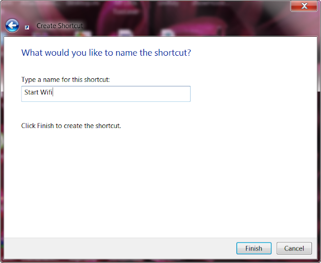 start hostednetwork shortcut