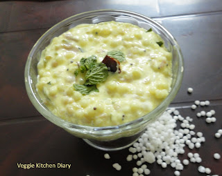 Sabudana Raita (Saggubiyyam Perugu pachadi)