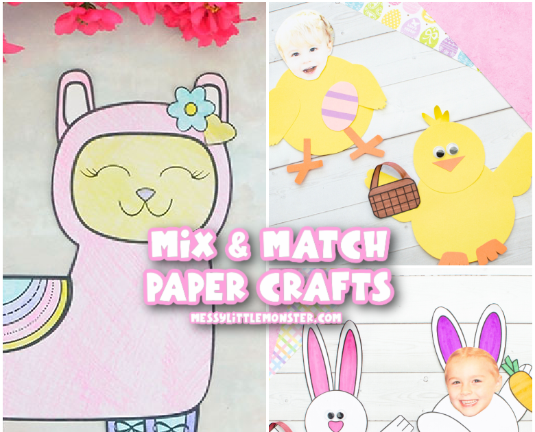 Easy Mix-and-Match Paper Craft Ideas for Kids (with templates