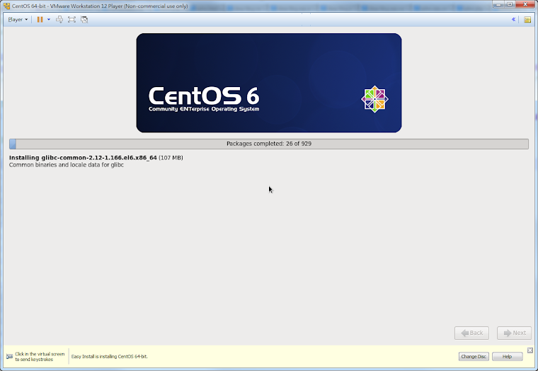 CentOS 安裝畫面