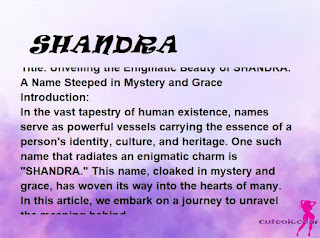 meaning of the name "SHANDRA"