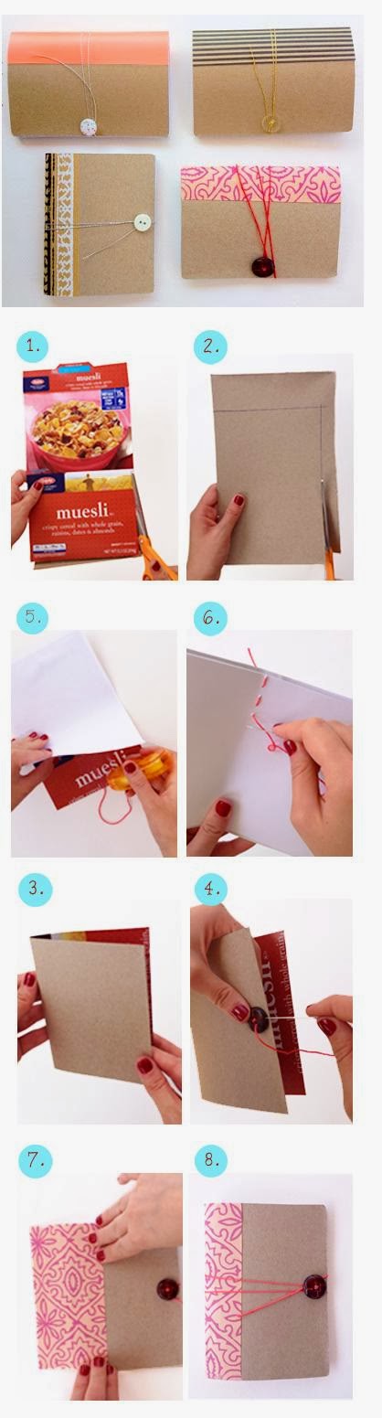 Diy Mini Notebook From Cereal Box