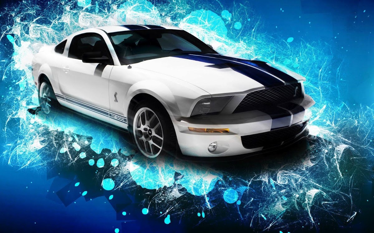 Ford Mustang Car 3D Widescreen Wallpaper