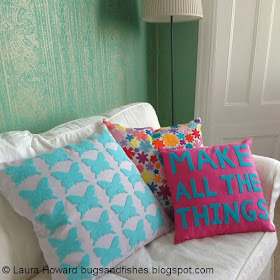 colourful felt cushions