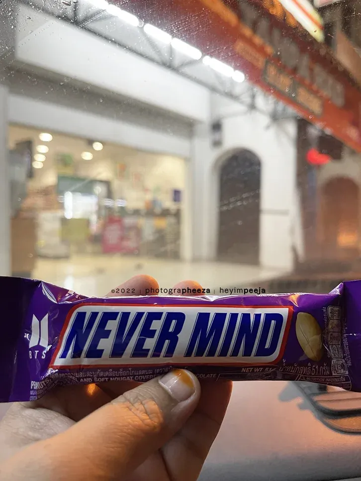 BTS x Snickers Label Never Mind