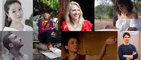 Riot Ensemble/Zeitgeist composers (clockwise from top left): Xue Han, Alexandra Dubois, Ailie Robertson,   Àngela Gómez Vidal, Leonardo Marino, Soosan Lolavar, Raphaël Languillat image1.jpeg