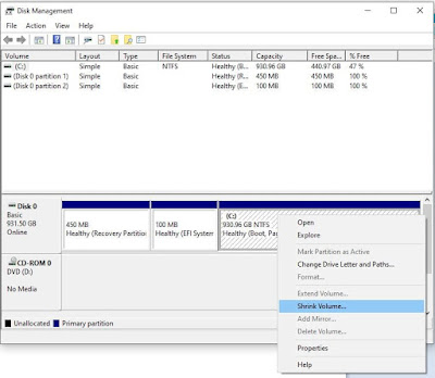 Create and format a hard disk partition